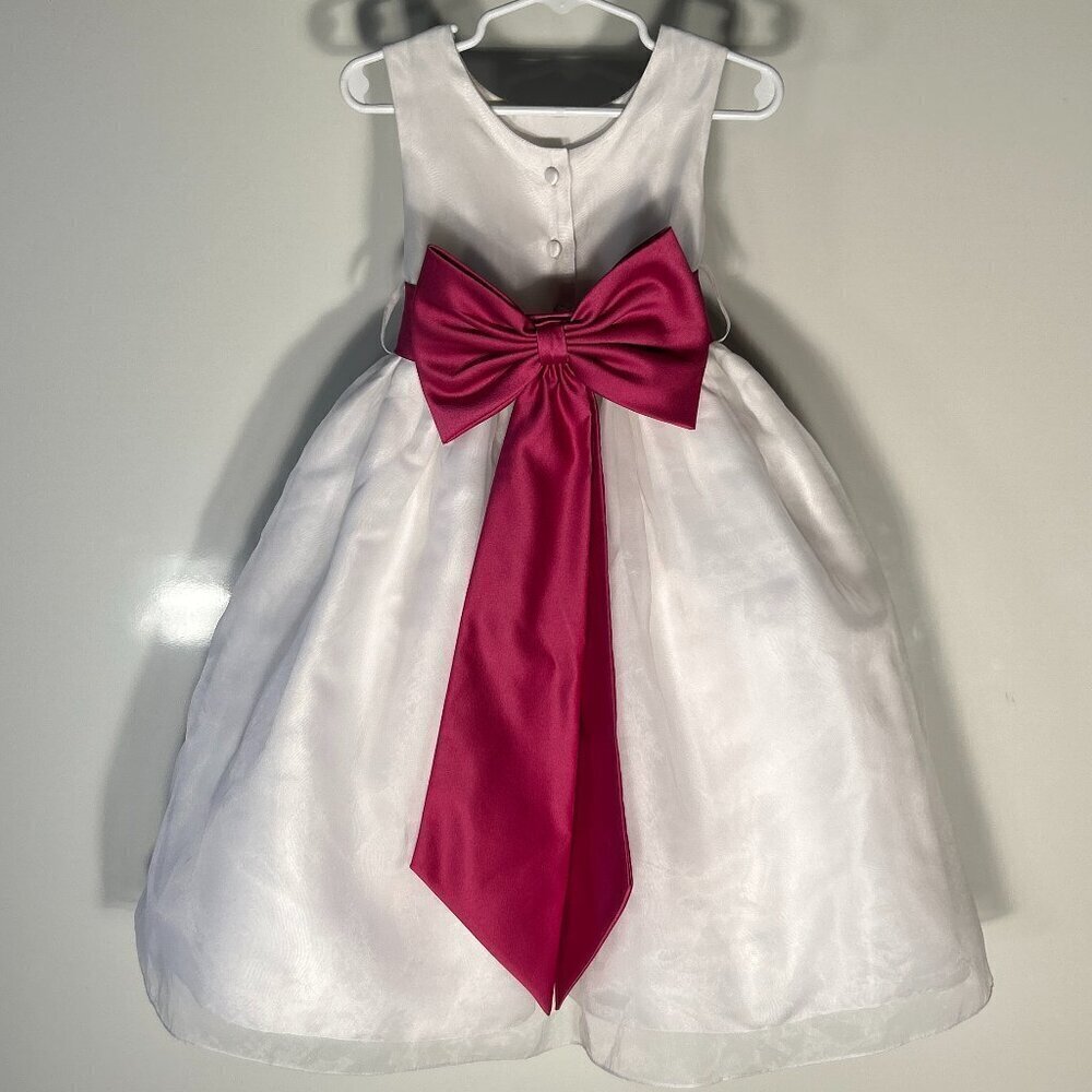 David's Bridal SZ 2 White Formal Dress Flower Girl Formal Concert Recital - Picture 5 of 9